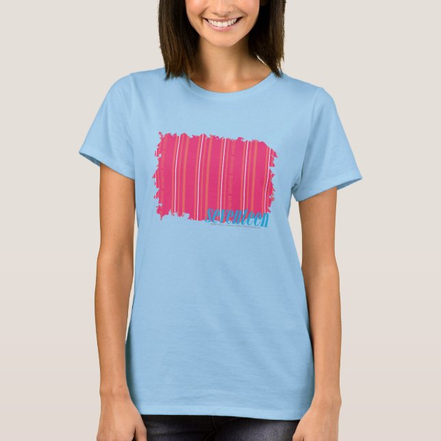 Thin Stripes Magenta 2 T-Shirt (Front)