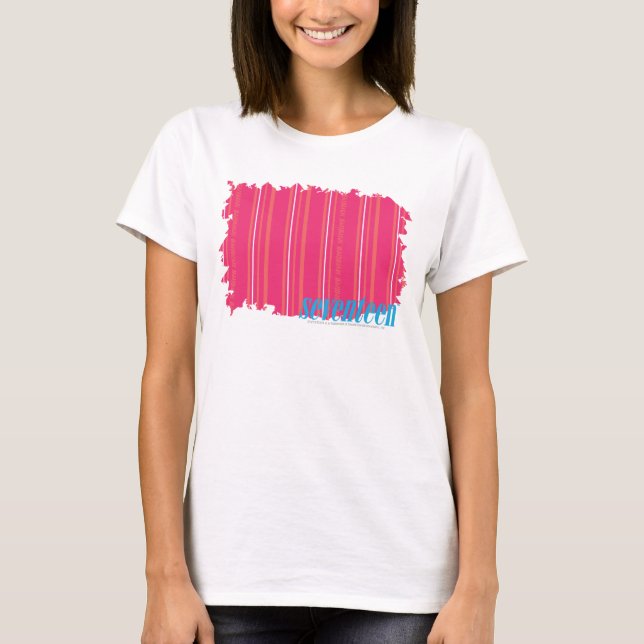 Thin Stripes Magenta 2 T-Shirt (Front)