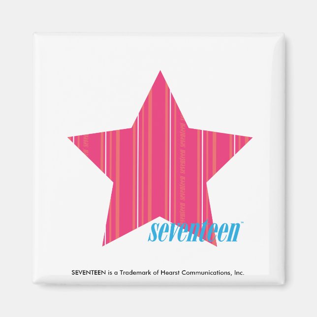 Thin Stripes Magenta 3 Magnet (Front)