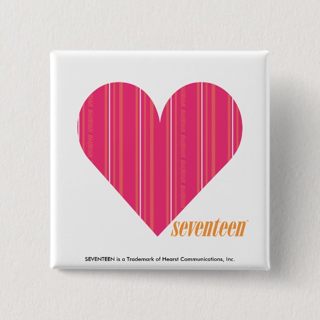 Thin Stripes Magenta 4 15 Cm Square Badge (Front)