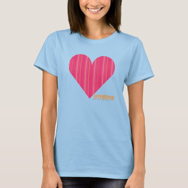 Thin Stripes Magenta 4 T-Shirt (Front)