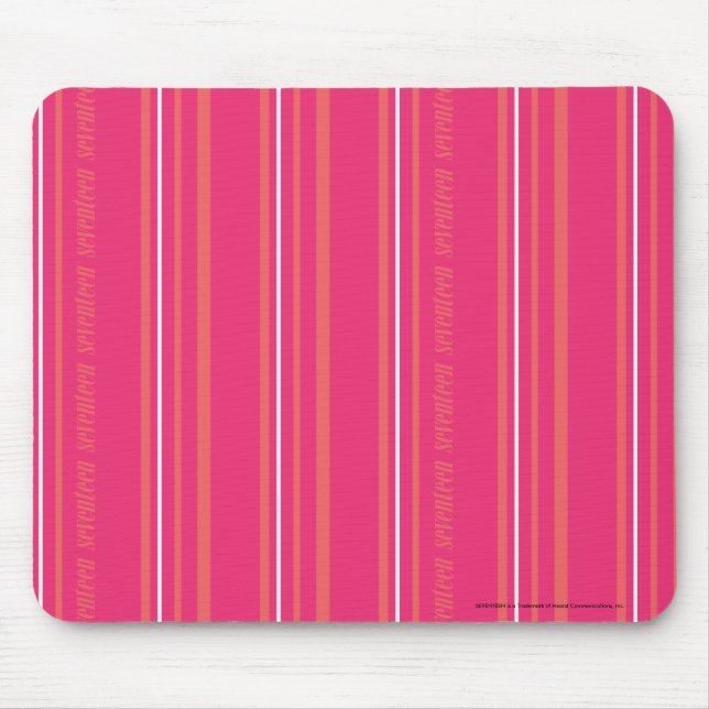 Thin Stripes Magenta Mouse Mat (Front)