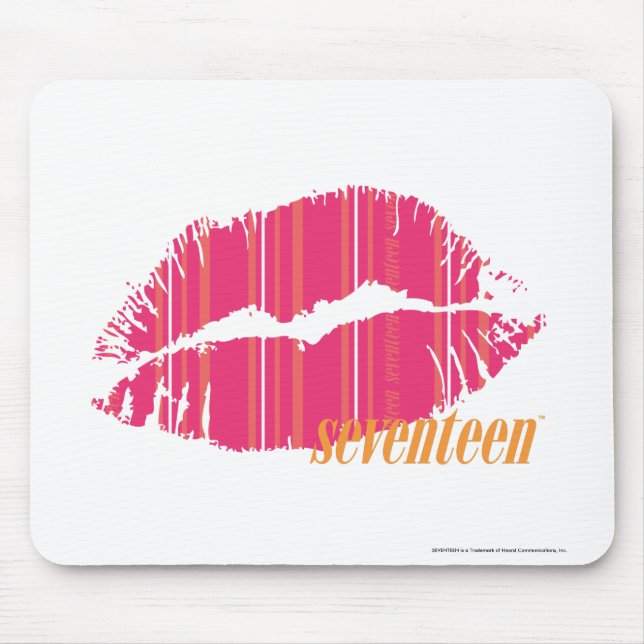 Thin Stripes Magenta Mouse Mat (Front)