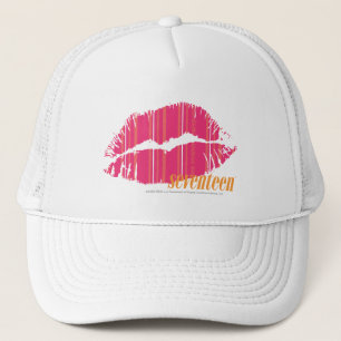 Thin Stripes Magenta Trucker Hat