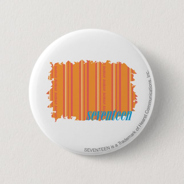 Thin Stripes Orange 2 6 Cm Round Badge (Front)