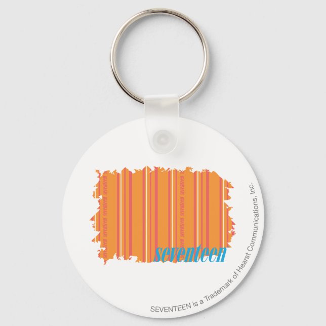Thin Stripes Orange 2 Key Ring (Front)