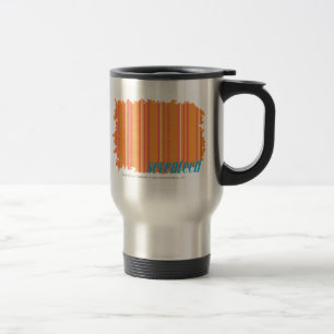 Thin Stripes Orange 2 Travel Mug
