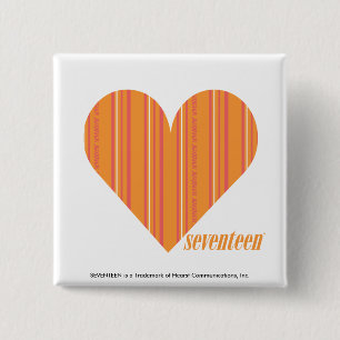Thin Stripes Orange 3 15 Cm Square Badge
