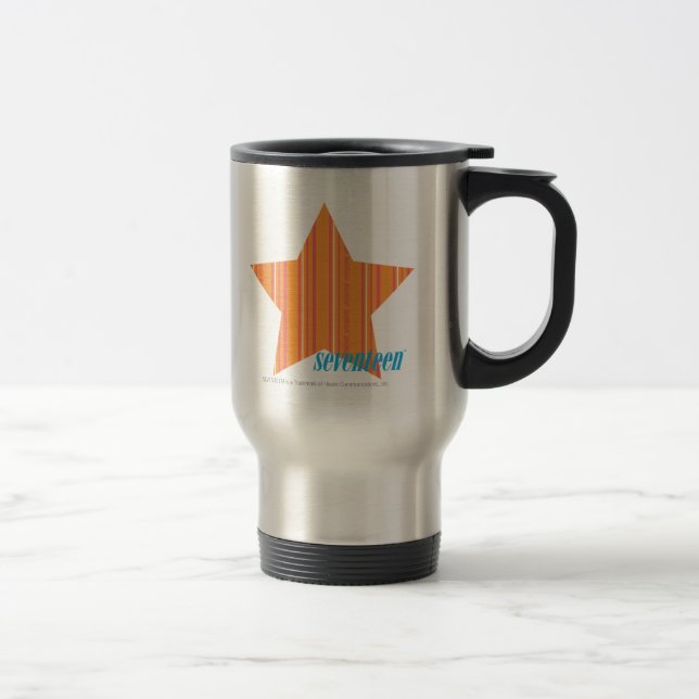 Thin Stripes Orange 4 Travel Mug (Right)