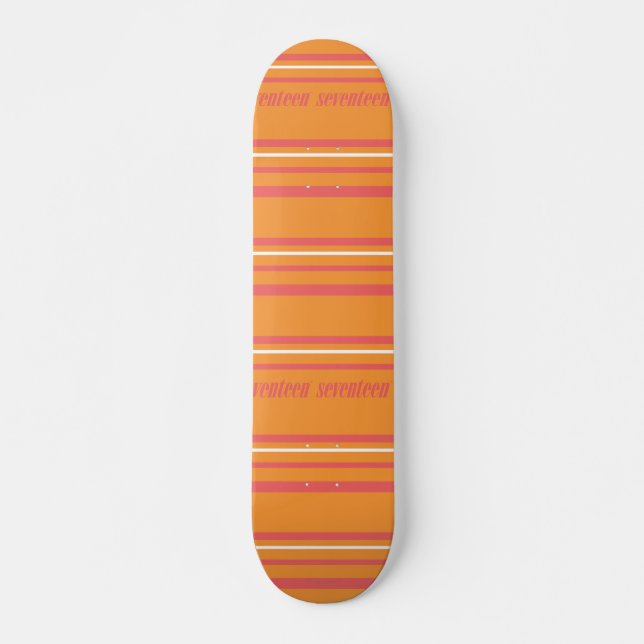 Thin Stripes Orange Skateboard (Front)