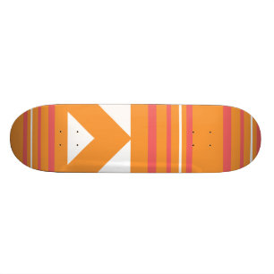 Thin Stripes Orange Skateboard