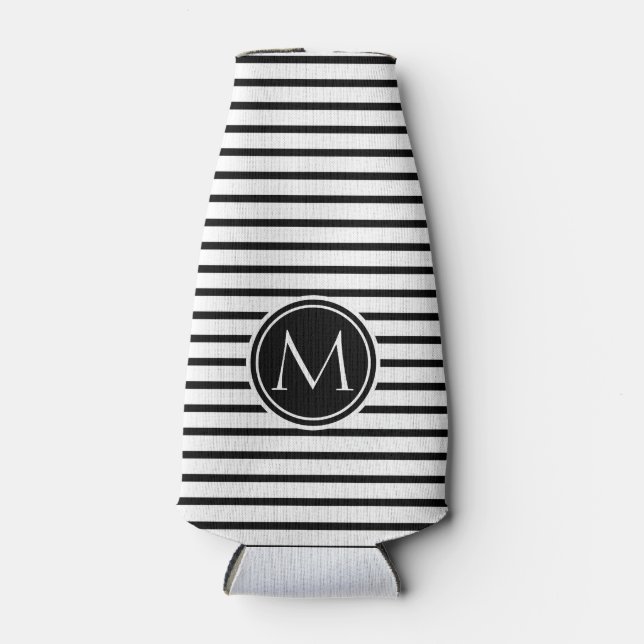 Thin Stripes Pattern Bottle Cooler (Front)