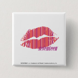 Thin Stripes Pink 15 Cm Square Badge