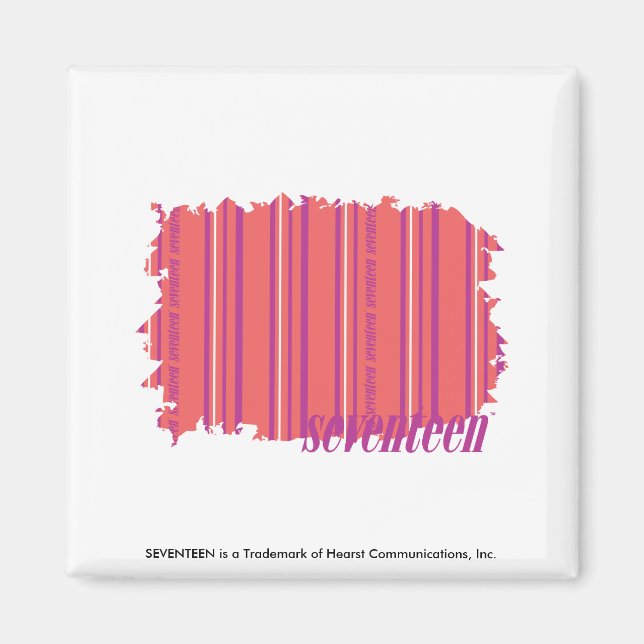 Thin Stripes Pink 2 Magnet (Front)