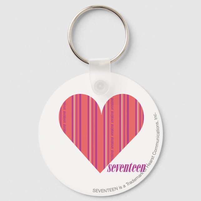Thin Stripes Pink 3 Key Ring (Front)