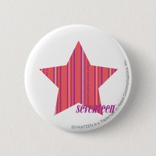 Thin Stripes Pink 4 6 Cm Round Badge
