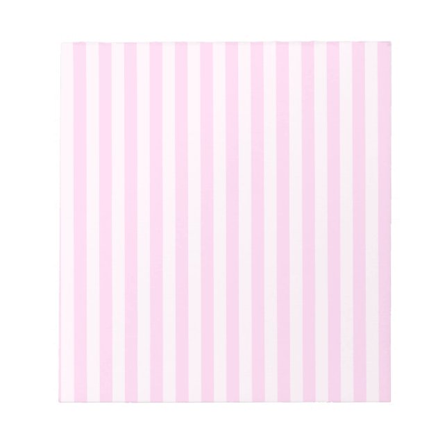 Thin Stripes - Pink and Light Pink Notepad (Front)