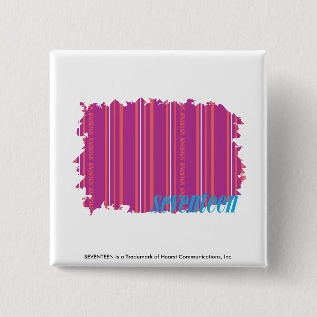 Thin Stripes Purple 2 15 Cm Square Badge (Front)