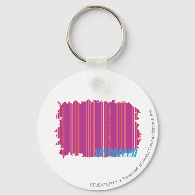 Thin Stripes Purple 2 Key Ring (Front)