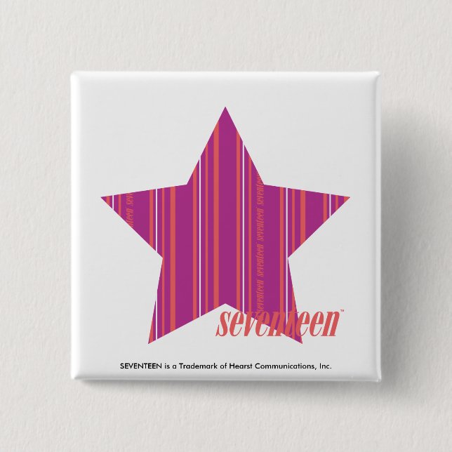 Thin Stripes Purple 3 15 Cm Square Badge (Front)