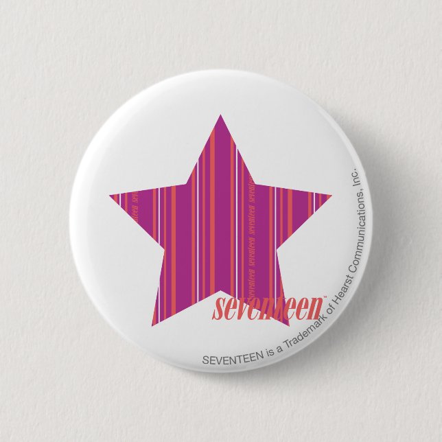 Thin Stripes Purple 3 6 Cm Round Badge (Front)