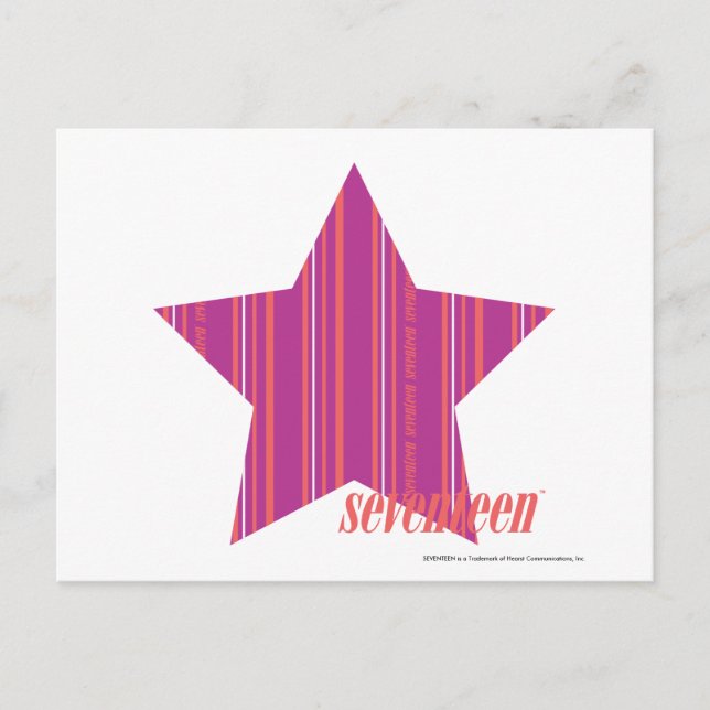Thin Stripes Purple 3 Postcard (Front)