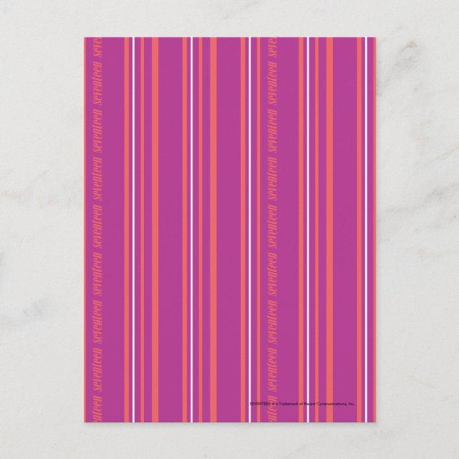 Thin Stripes Purple Postcard (Front)