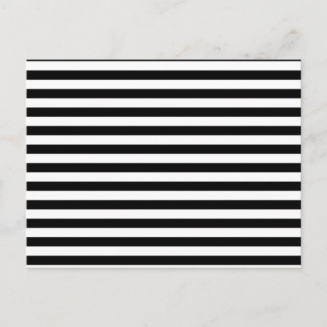 Thin Stripes - White and Black Postcard (Front)