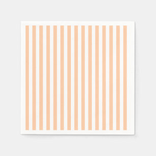 Thin Stripes - White and Deep Peach Napkin