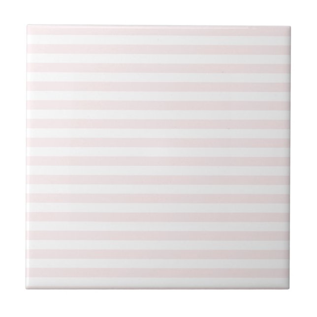 Thin Stripes - White and Pale Pink Tile (Front)