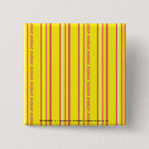 Thin Stripes Yellow 15 Cm Square Badge
