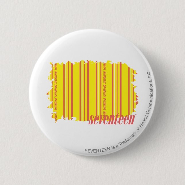 Thin Stripes Yellow 2 6 Cm Round Badge (Front)