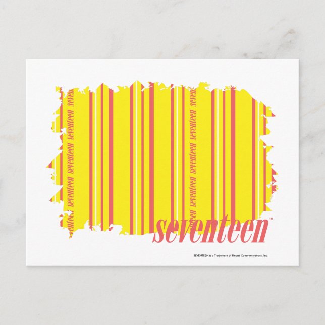 Thin Stripes Yellow 2 Postcard (Front)