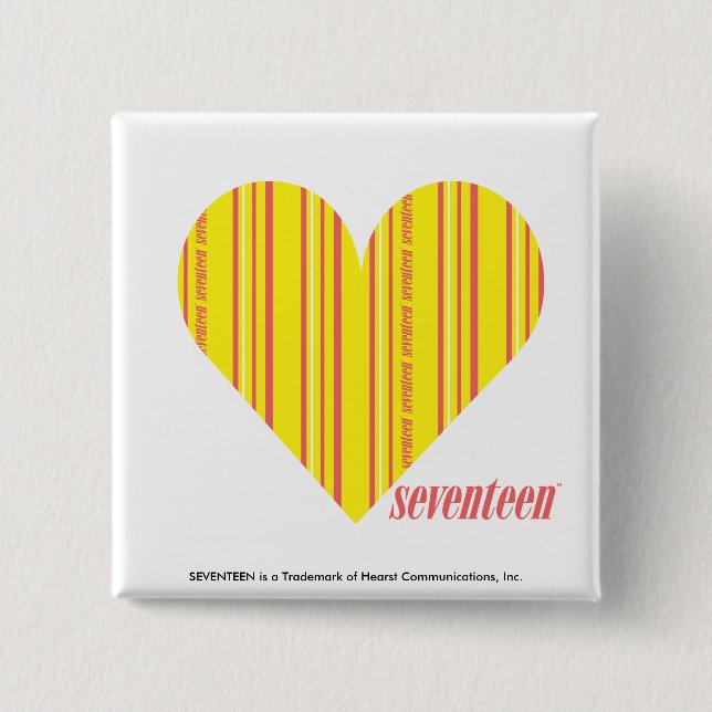 Thin Stripes Yellow 3 15 Cm Square Badge (Front)