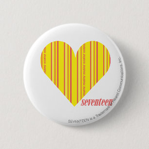 Thin Stripes Yellow 3 6 Cm Round Badge