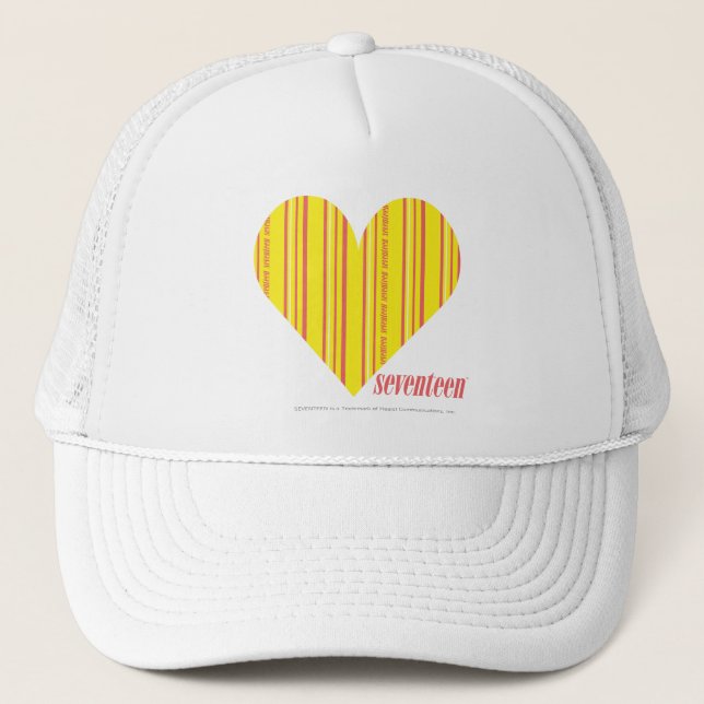 Thin Stripes Yellow 3 Trucker Hat (Front)