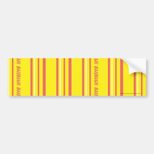 Thin Stripes Yellow Bumper Sticker (Front)