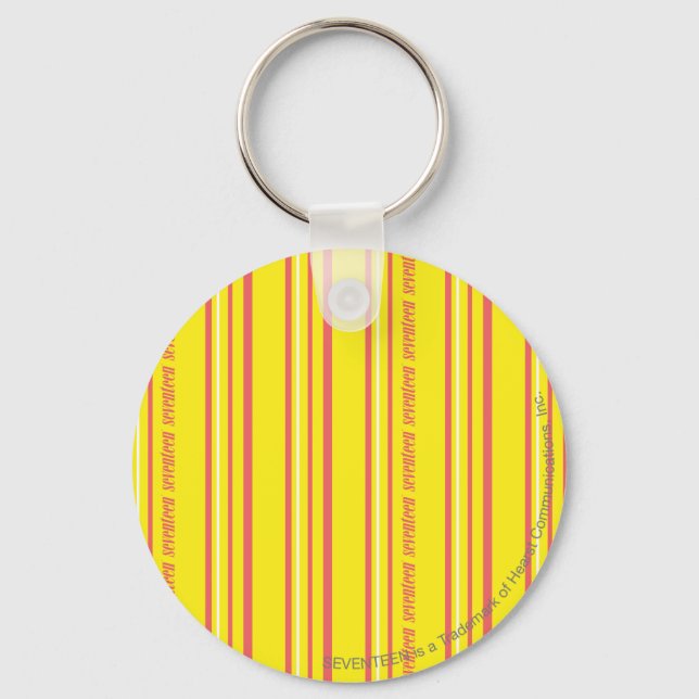 Thin Stripes Yellow Key Ring (Front)