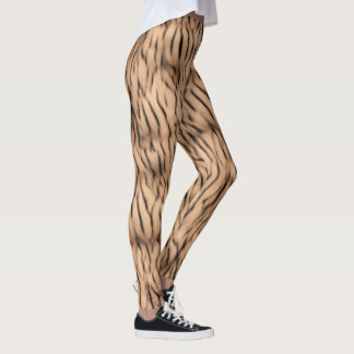 Thin Tiger Strip Safari Light Bronze Leggings