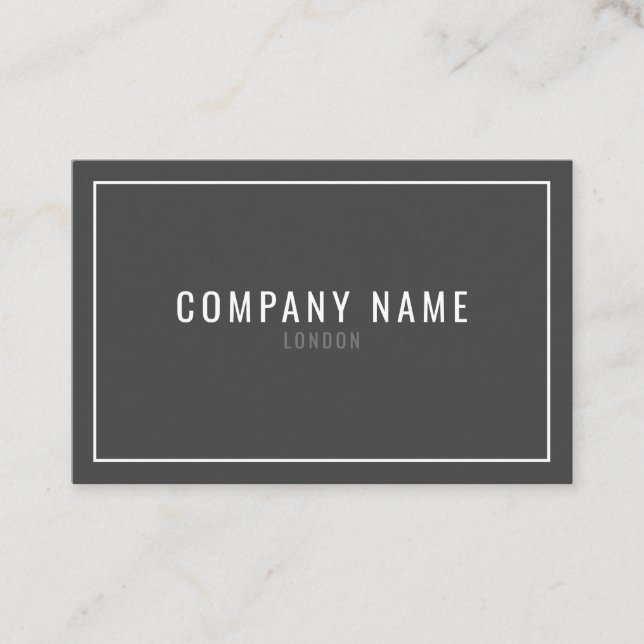 Thin white border professional business card (Front)