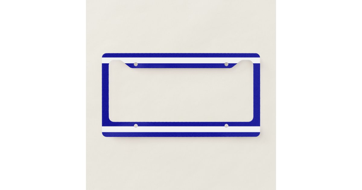 Thin White Line Licence Plate Frame Zazzle