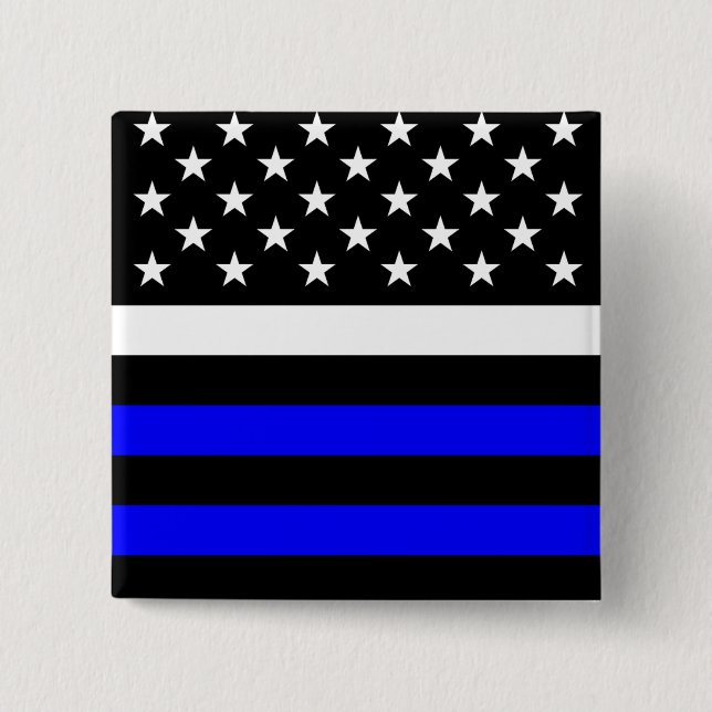Thin White Line (USA) 15 Cm Square Badge (Front)