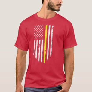 Thin Yellow Line American FlagCool Flags Top Tee
