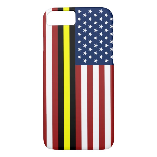 Thin Yellow Line Dispatcher Flag Case-Mate iPhone Case (Back)
