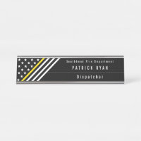 Thin Yellow Line Dispatcher Stars Stripes Monogram