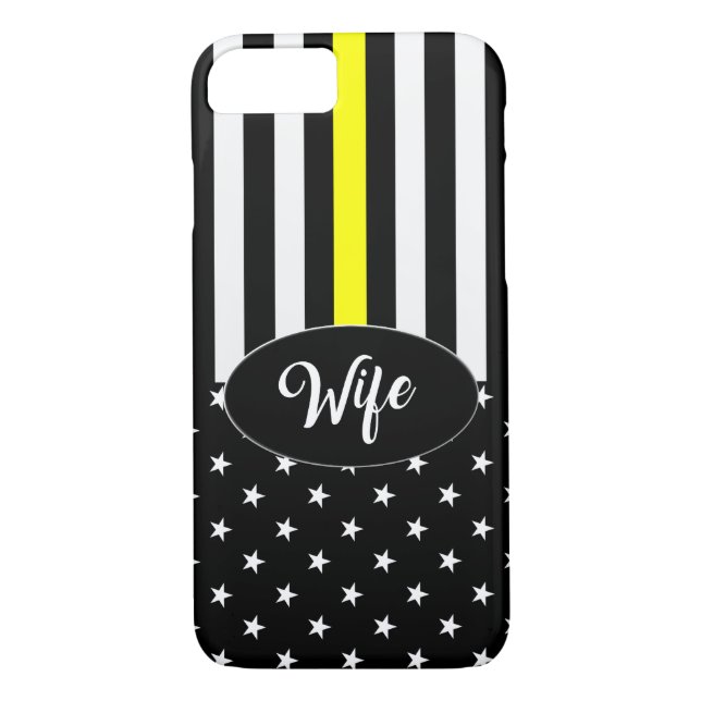 Thin Yellow Line Dispatcher Wife Case-Mate iPhone Case (Back)