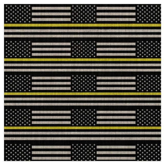Thin Yellow Line Dispatchers Flag Fabric (Swatch)