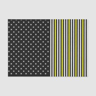 Thin Yellow Line & Stars Tissue Paper
