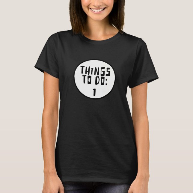 Thing 1 Emblem Thing To Do List T-Shirt (Front)