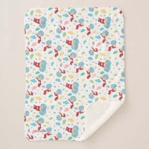 Thing 1 Thing 2 Sweet Things Pattern Sherpa Blanket